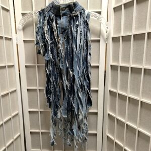 Multi Colored Denim Upcycled Choker